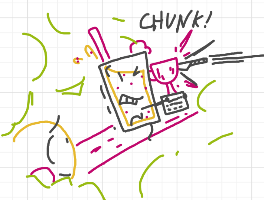 A panel from A Murder On The, episode six of the Board Boards object show by Furretwalk/WalkingFurret.