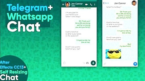 Whatsapp & Telegram Chat Kit 573313 - Project for After Effects