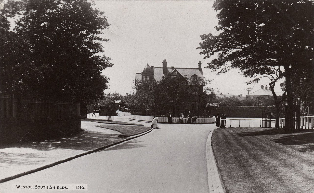 Westoe Village South Shields postcard photo deated (posted) 20th December 1913