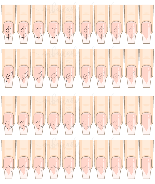 Exercícios pontilhados para Nail Art
