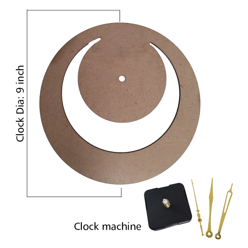 Pichwai Painting on Moon Clock DIY Kit 