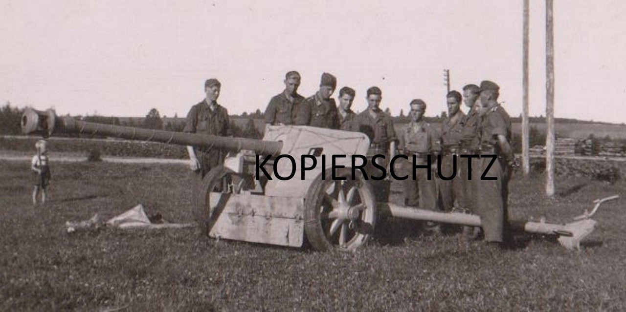 Orig Foto Estland Panzer Panzerjäger Pak 7,5cm 1944 Uniform Stug Ausbildung Tarn