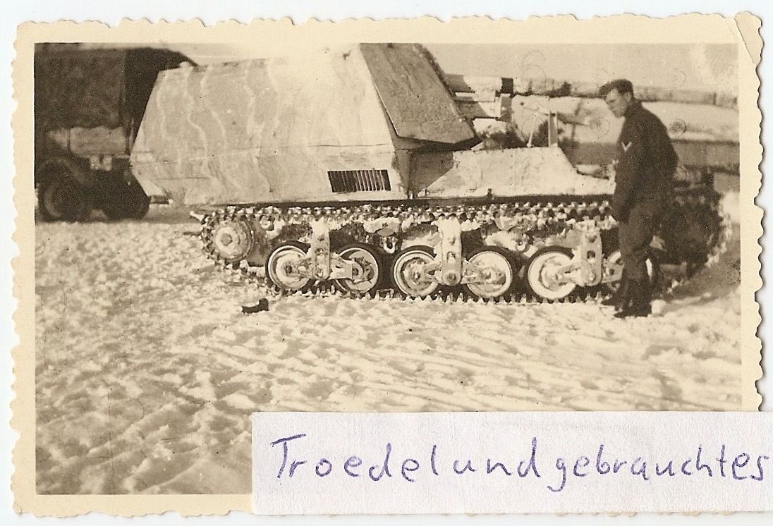 2 WK WW2 MILITÄR TARN PANZER KETTENFAHRZEUG IM W