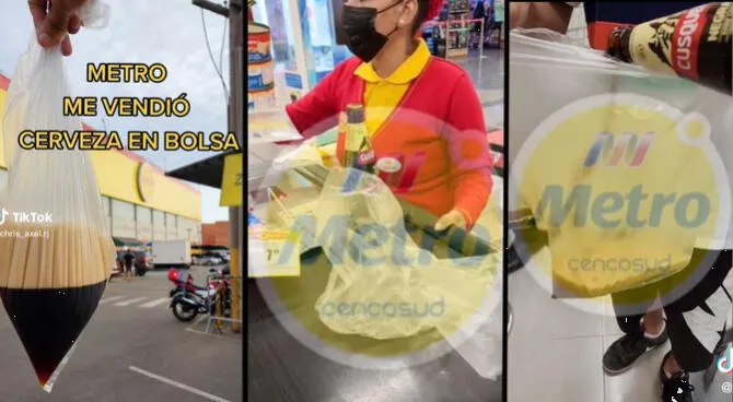 Joven compra cerveza en supermercado pero la recibe en bolsa: Video