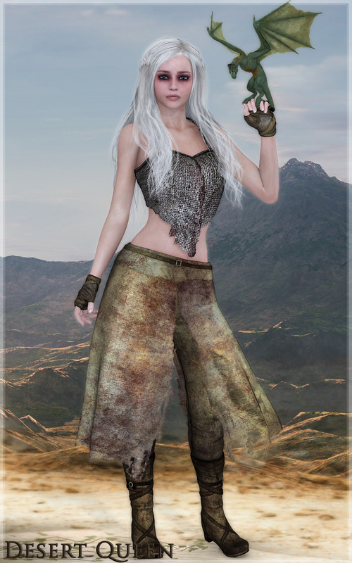 V4 Desert Queen Outfit converted for Genesis 3 and Genesis 8