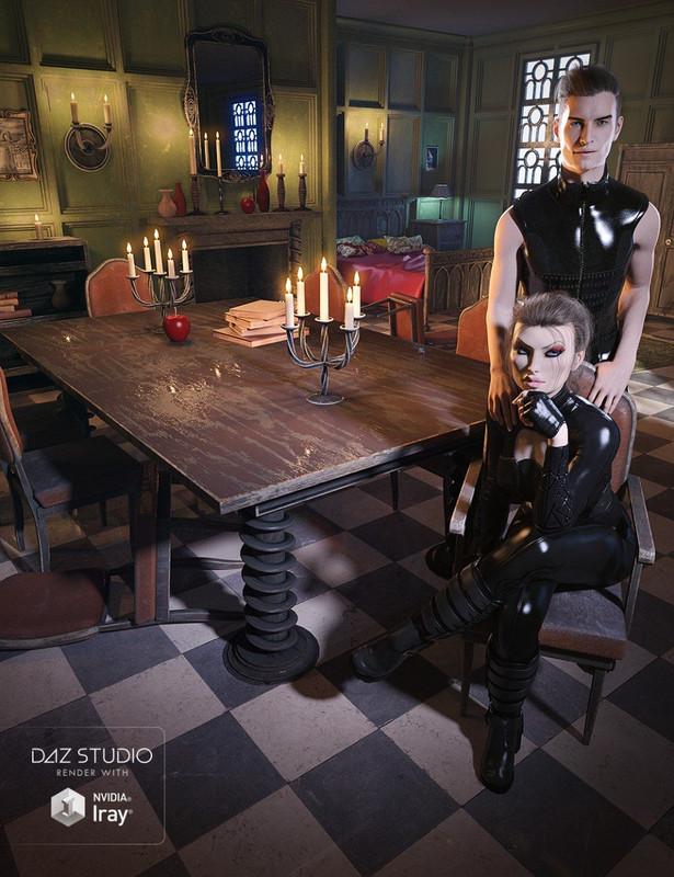 daz3d gothic bedroom main