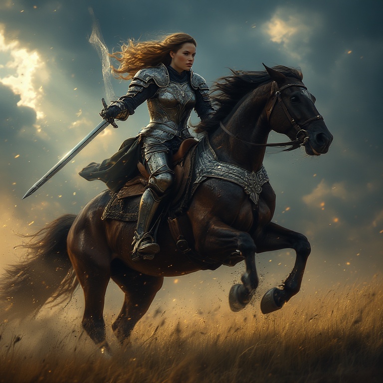 Armored-woman-charging-into-ba-(8)