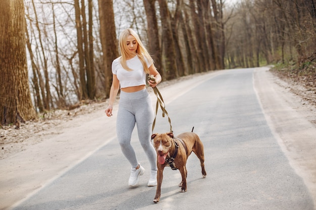 Outdoor dog exercise 
