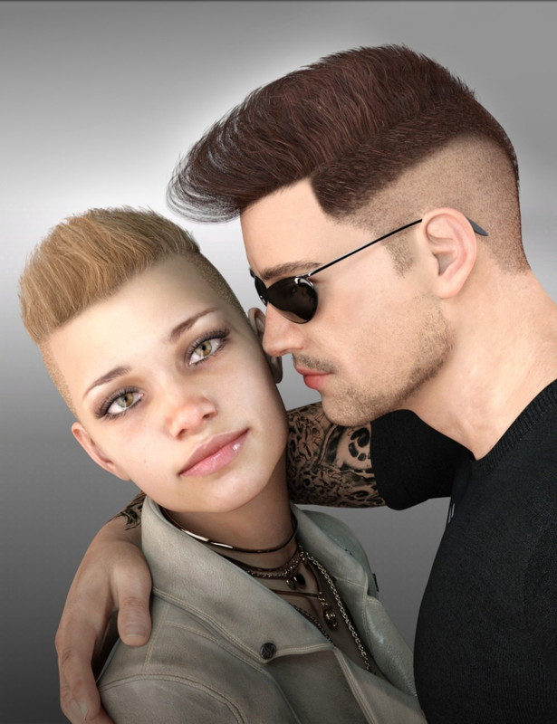 Faux Hawk Hair for Genesis 8 and 3 Faux Hawk Hair for Genesis 8 and 3