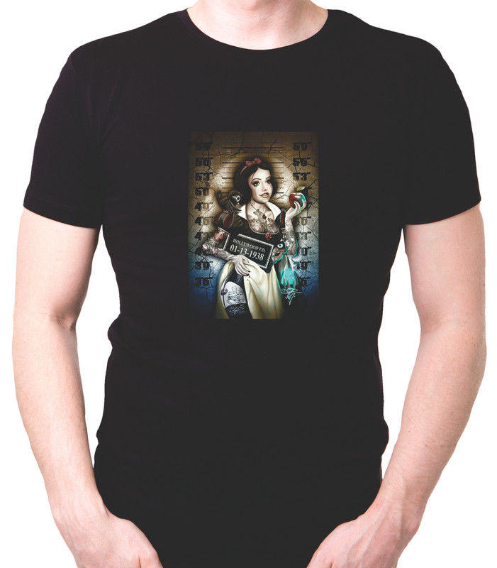 Camiseta Procurado Suspeito Fichado Branca de Neve