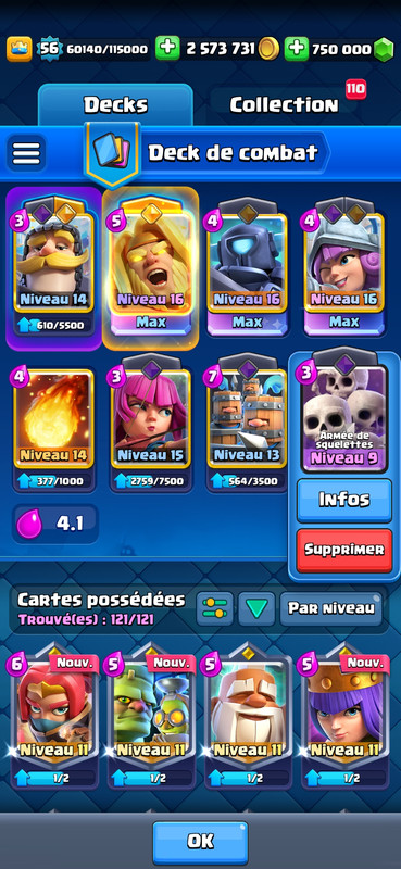 Max Level Cards Screenshot