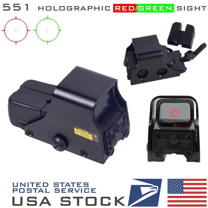 551 Red Green Dot Holographic Reflex Sight Scope Tactical Hunting