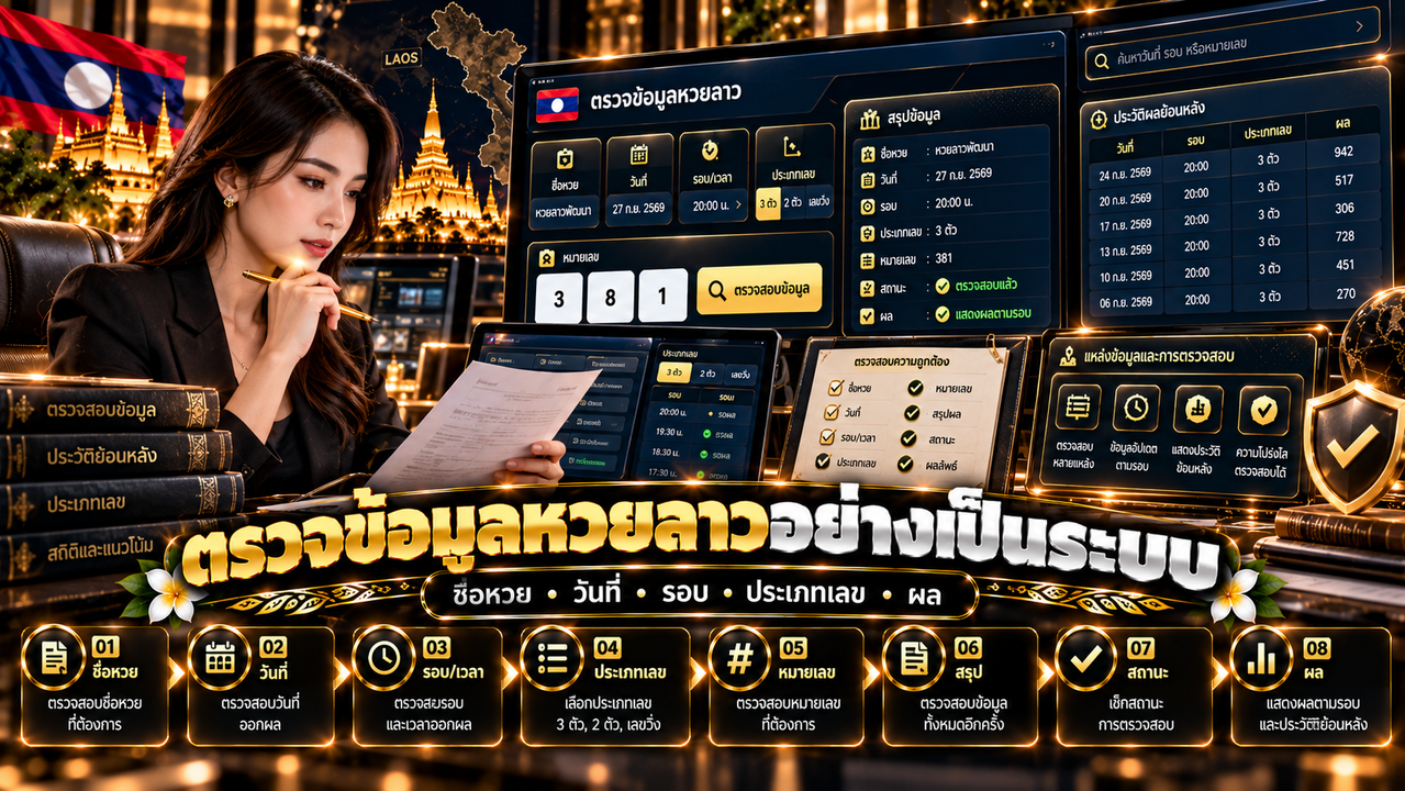 ตรวจข้อมูลหวยลาวอย่างเป็นระบบ มาตรฐานข้อมูลหวยลาว