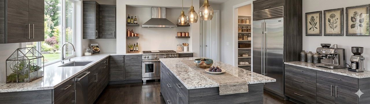 Kitchen countertop protection film installation