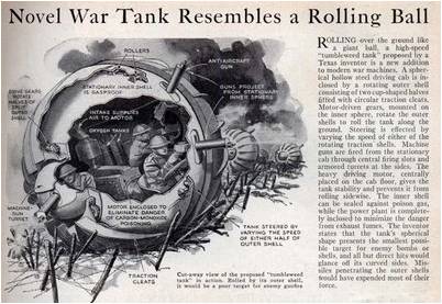 El nuevo tanque de guerra se asemeja a una bola rodante