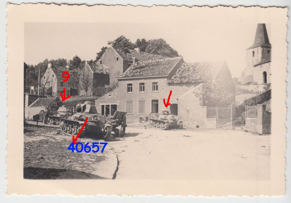 Pio.Bat.51 Roßlau Vormarsch Straßenkampf französ