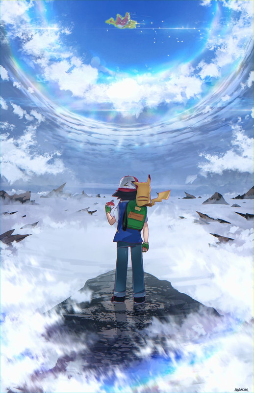 pikachu-ash-ketchum-and-ho-oh-pokemon-an