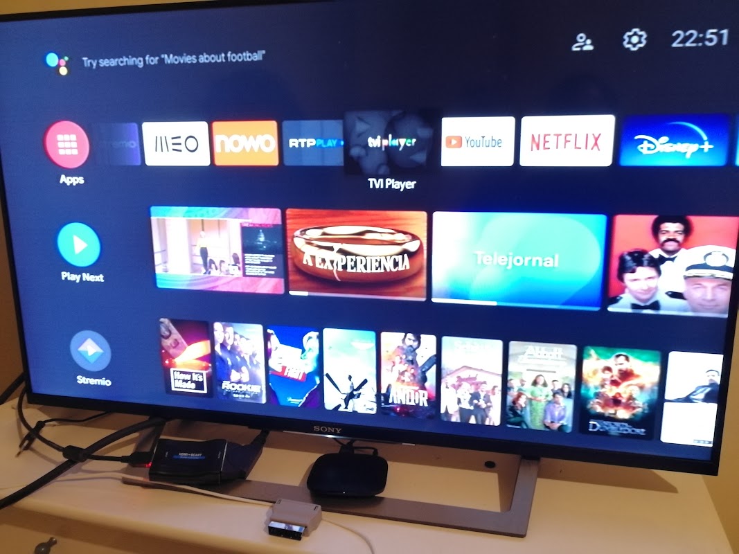 android tv menu SCART