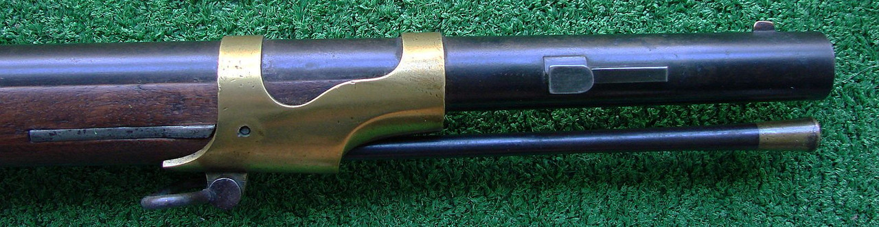 The bayonet lug for the saber bayonet was added in 1855 at Harpers Ferry