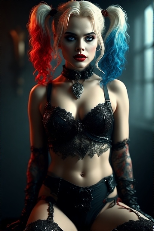 Harley-Quinn-in-black-Gothic-u-6