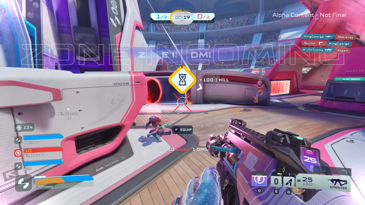 Avance de la Jugabilidad del Shooter Splitgate 2 visto en ciberninjas