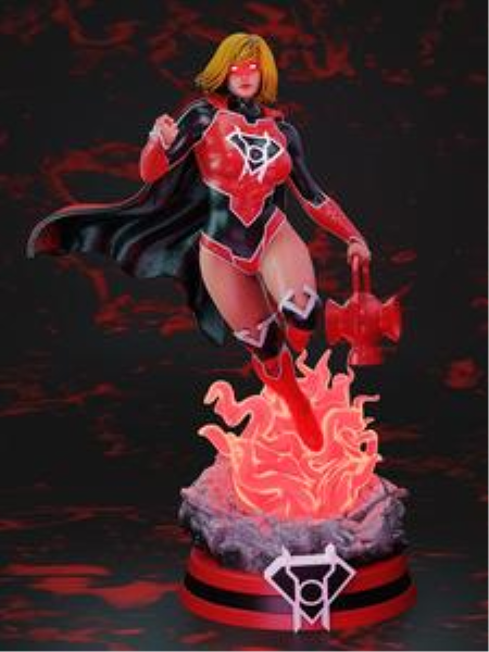 Kara Zor-El – Red Lantern – 3D Print Model Kara Zor-El – Red Lantern – 3D Print Model