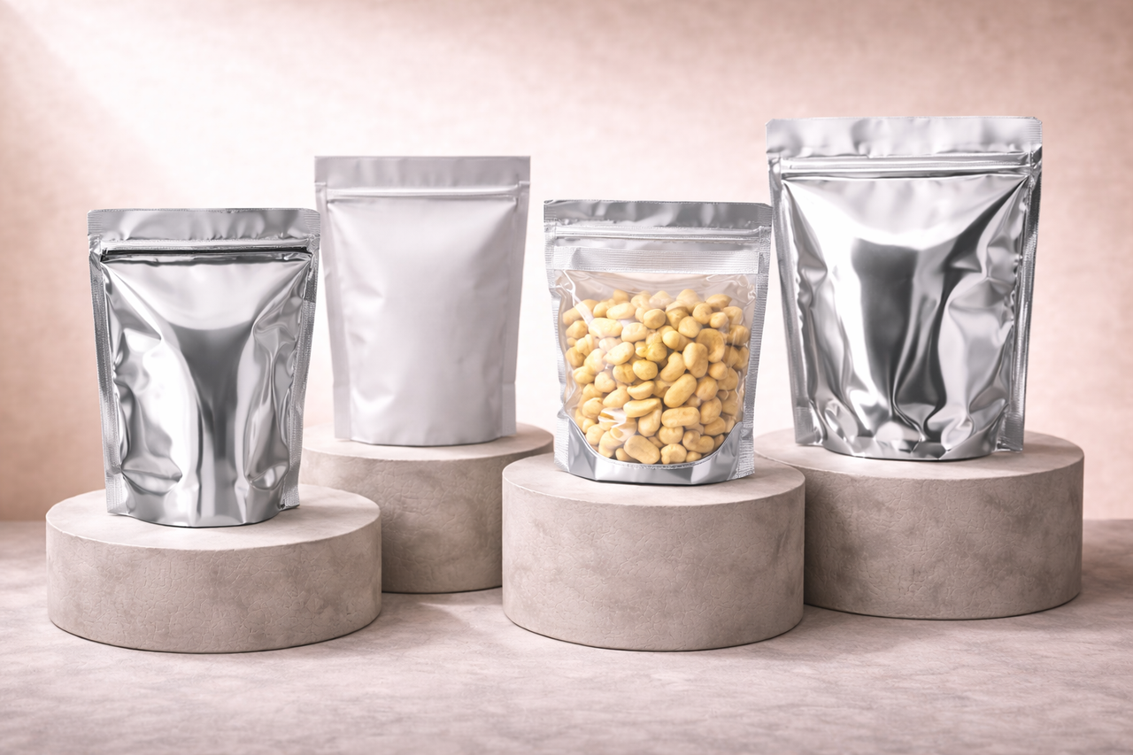 Silver & Laminated Pouch Horizontal View