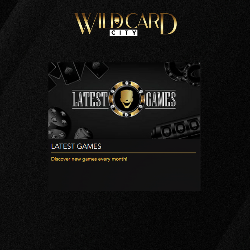 Wildcard City Casino promotional banner showcasing free spins offers on popular slot games