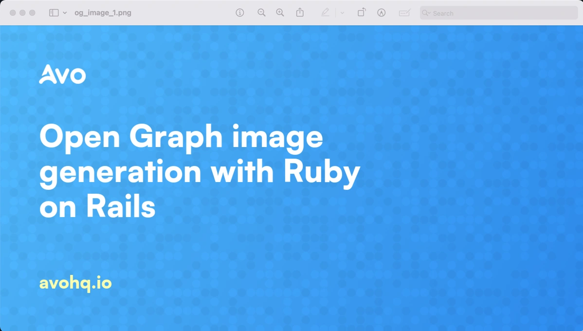 Open graph image with domain name