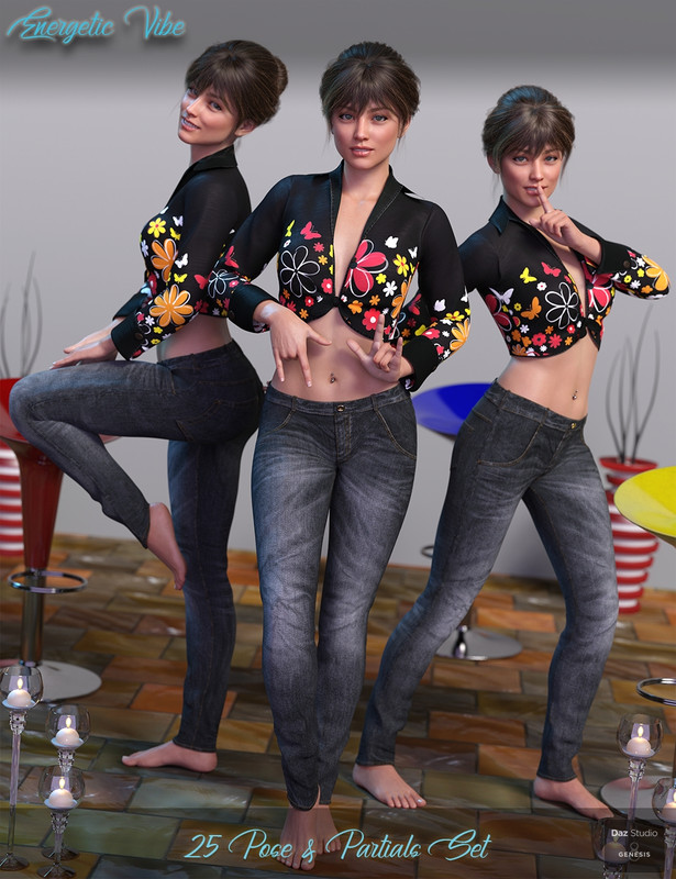 IM Energetic Vibe Poses for Genesis 8 Females IM Energetic Vibe Poses for Genesis 8 Females