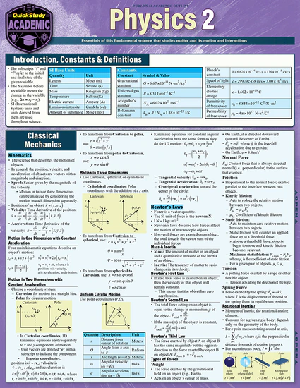 Physics 2 (Quickstudy Academic)