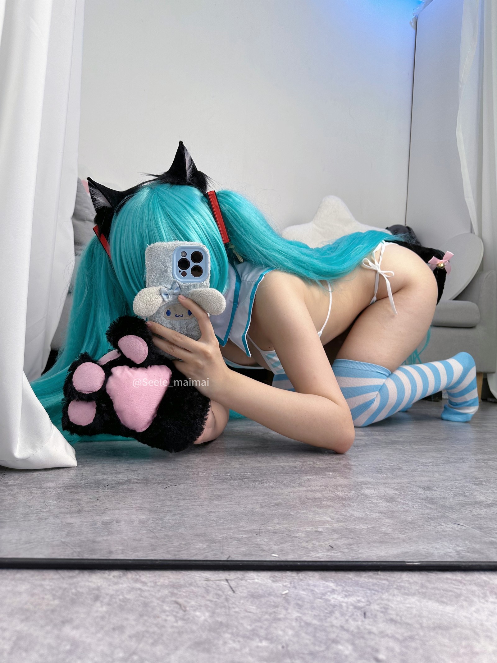 Seele麦麦初音未来主题写真｜可爱蓝系高清图包（80P-273MB）插图9