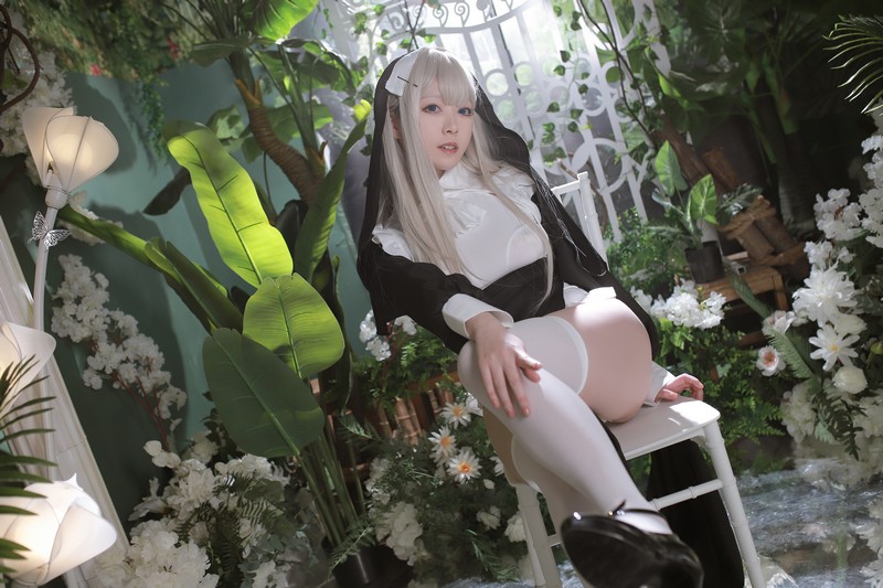 Asagiriai（愛ちゃん）修女Cosplay写真图集 修女主题高清美图 56P (717MB)插图5