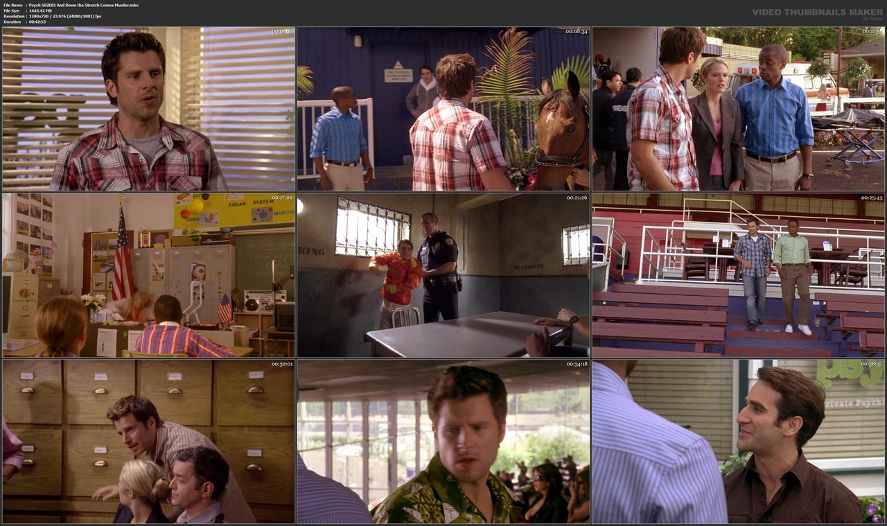 Psych S02E05 And Down the Stretch Comes Murder.mkv