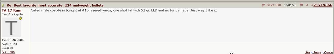 Screenshot 2026 03 16 at 20 22 53 Best favorite most accurate 224 midweight bullets