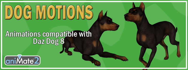 Dog Motions for Daz Dog 8