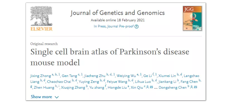 JGG发布帕金森模型小鼠单细胞脑图谱-1.png