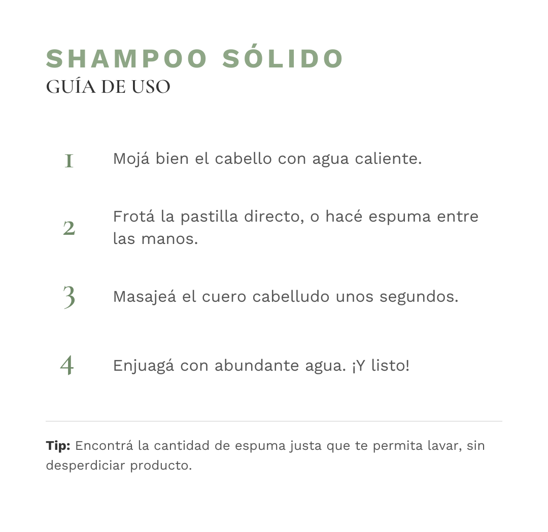 Gu&iacute;a de uso &mdash; Shampoo s&oacute;lido