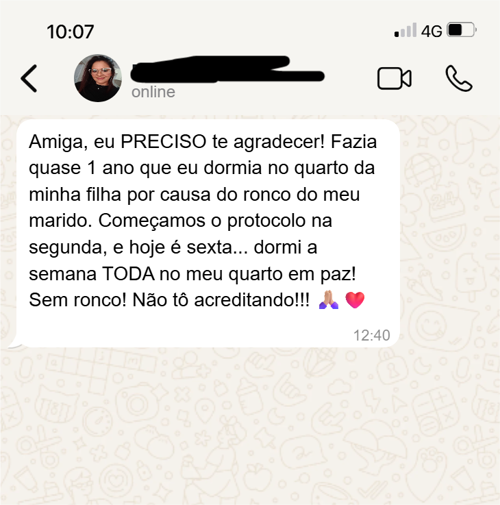 Depoimento de cliente satisfeita 1