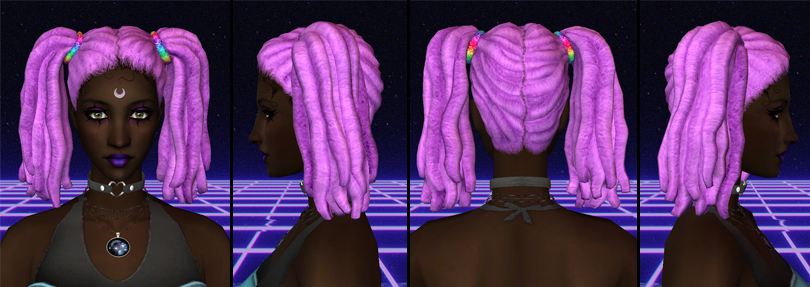 Pigtail Dreads hair angles