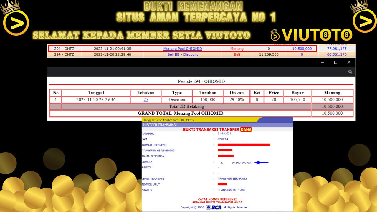 Bukti JP slot hari ini