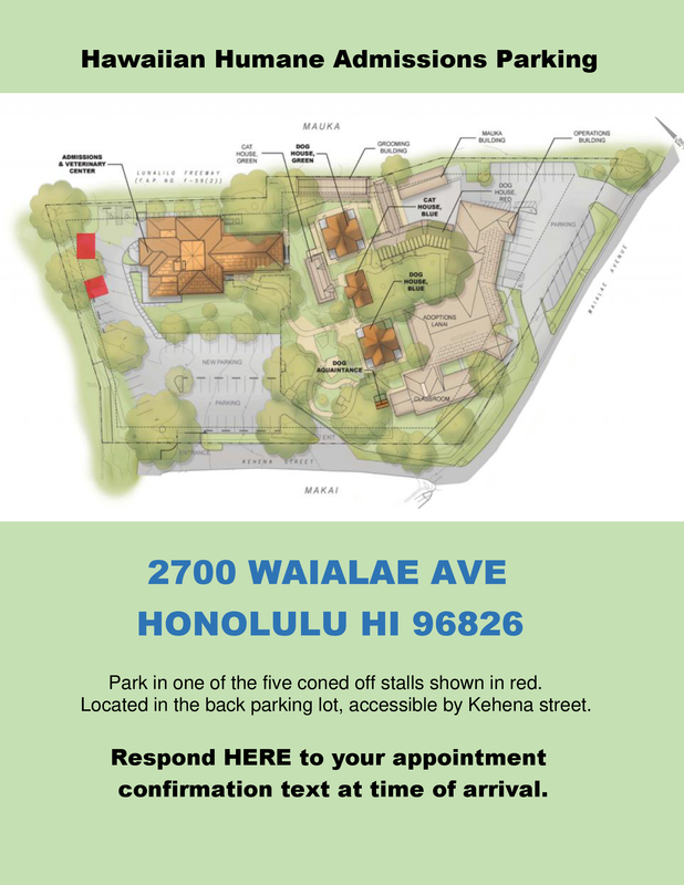 Admissions Parking Map