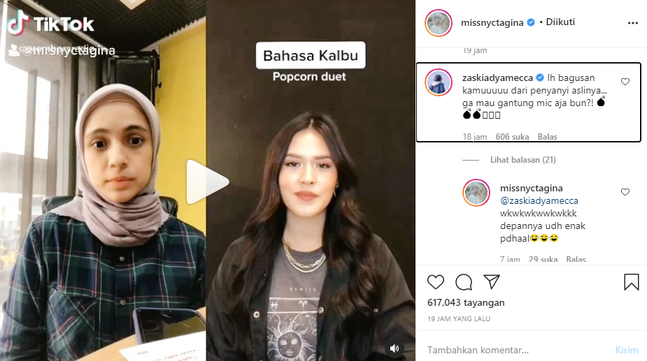 Aksi Nycta Gina duet bareng Raisa menyita perhatian Zaskia Adya Mecca