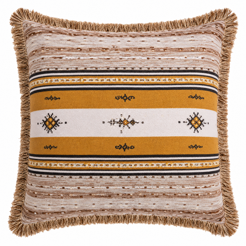 Merzouga Moroccan Jumbo Fringe Decorative Pillow