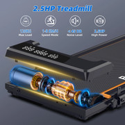 2.5HP Under Desk Walking Treadmill Adjustable Speed 1 to 8 kmh