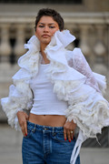 Zendaya-Braless-White-Top-Paris387