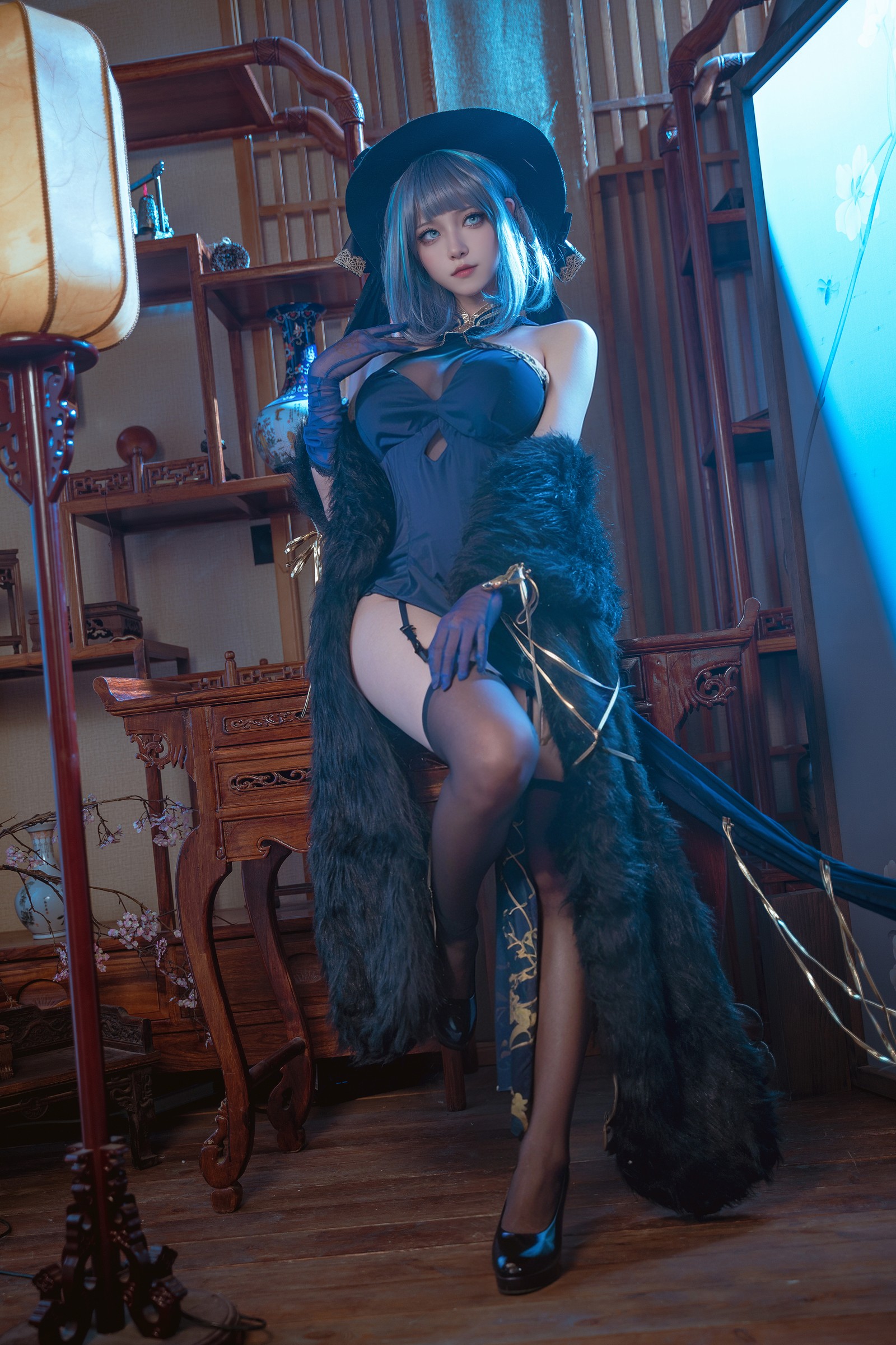 Seya-狮砸 – 碧蓝航线 柴郡 旗袍 Cosplay 高清写真（12P-140MB）插图8
