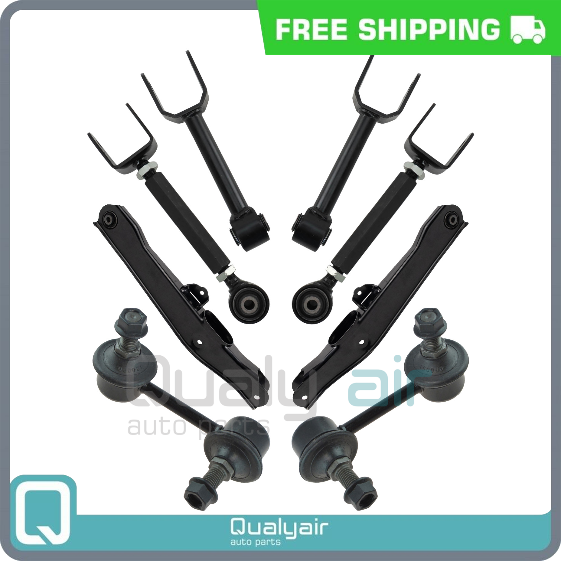 Control Arm and Sway Bar End Link Kit for 11-14 Chrysler 200 Rear End - 8pcs - Bild 1 von 6