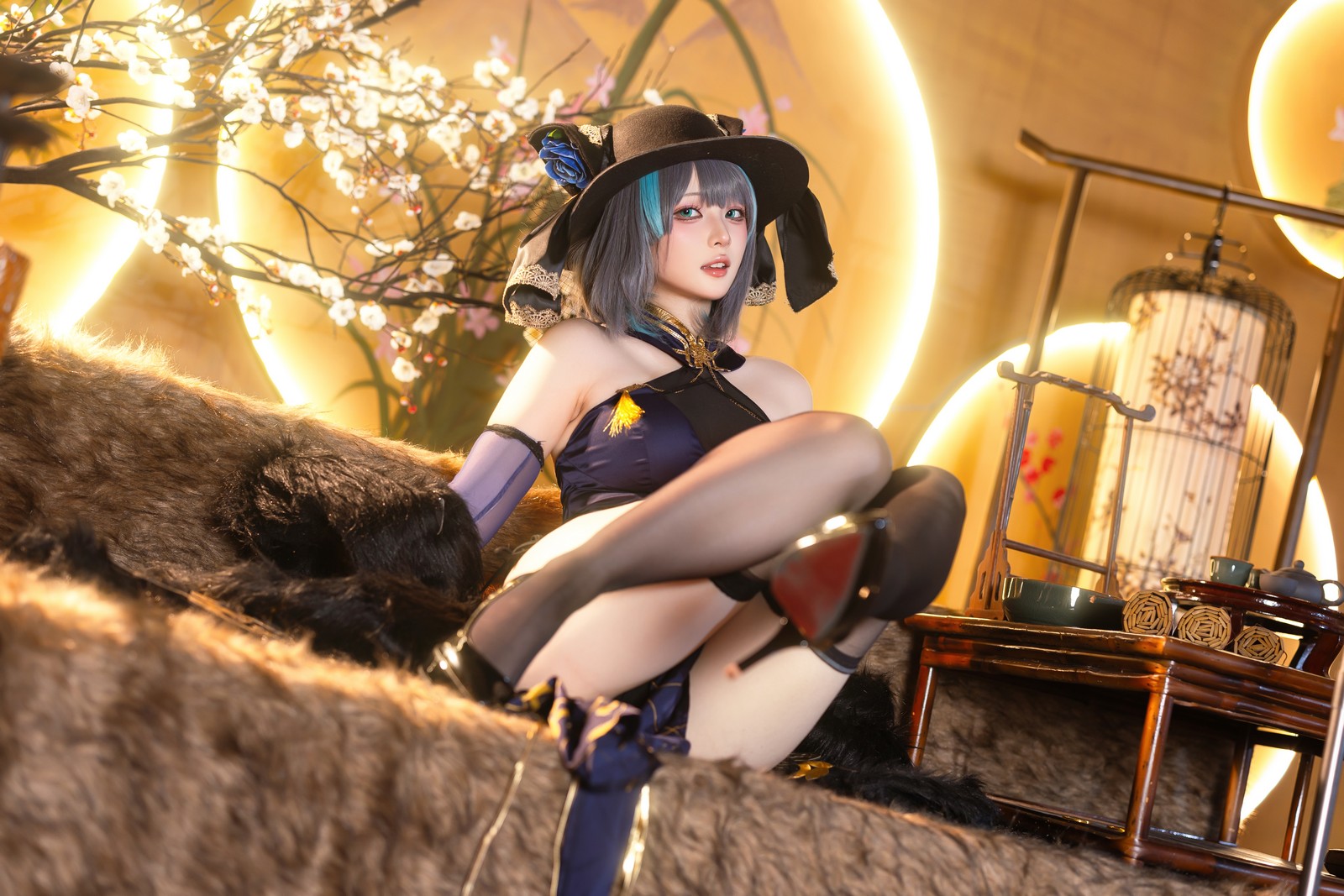 屿鱼 Yuyu 金装猫猫头 原创 Cosplay 写真集（60P｜747MB）插图4