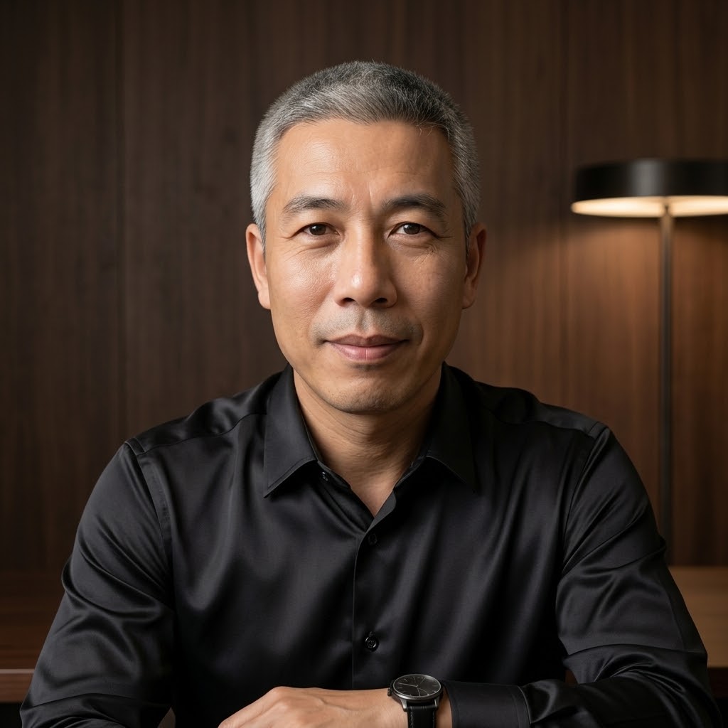 Sơ mi lụa đen